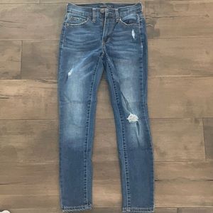 Aeropostale Womens High Rise Jegging Blue Jeans 000 SHORT